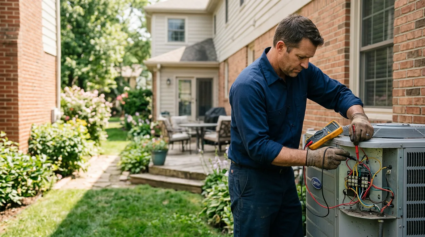 HVAC technician working near Wright City, MO